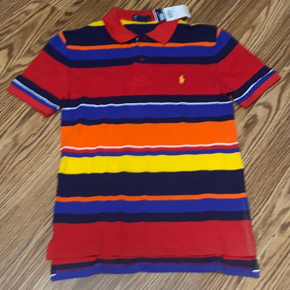 Boys Polo Multi Color Shirt.Size M(10-12)